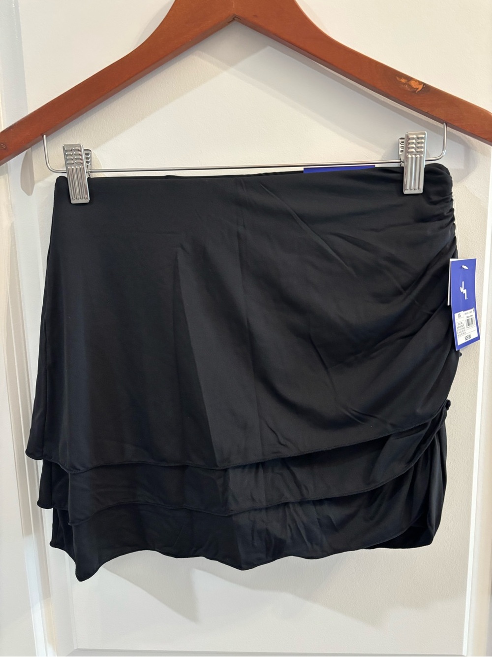 Women's Black Layered Ruched Skort - JoyLab - XS